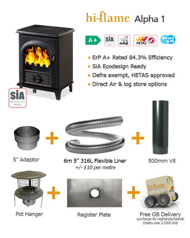 Alpha 1 Stove & Flue Bundle